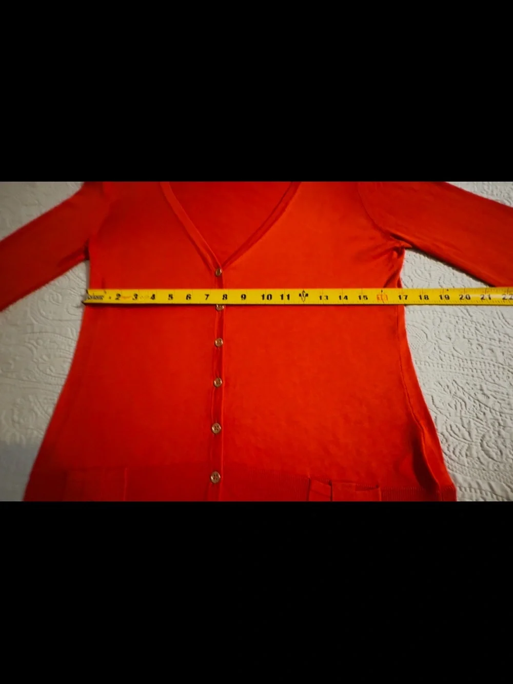 Burberry London light knit, v-neck cardigan, sz 42, gently used. - Picture 5 of 7